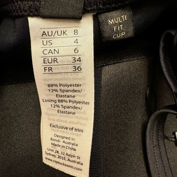 NWOT Niptuck Shaping Tummy Control One Piece Swimsuit Black Womens sz 4 Slimming - Picture 12 of 12